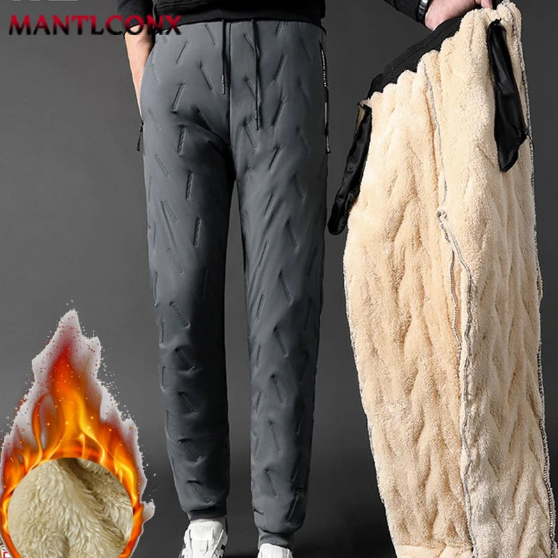 Thick Warm Winter Sweatpants for Men Thermal Trousers