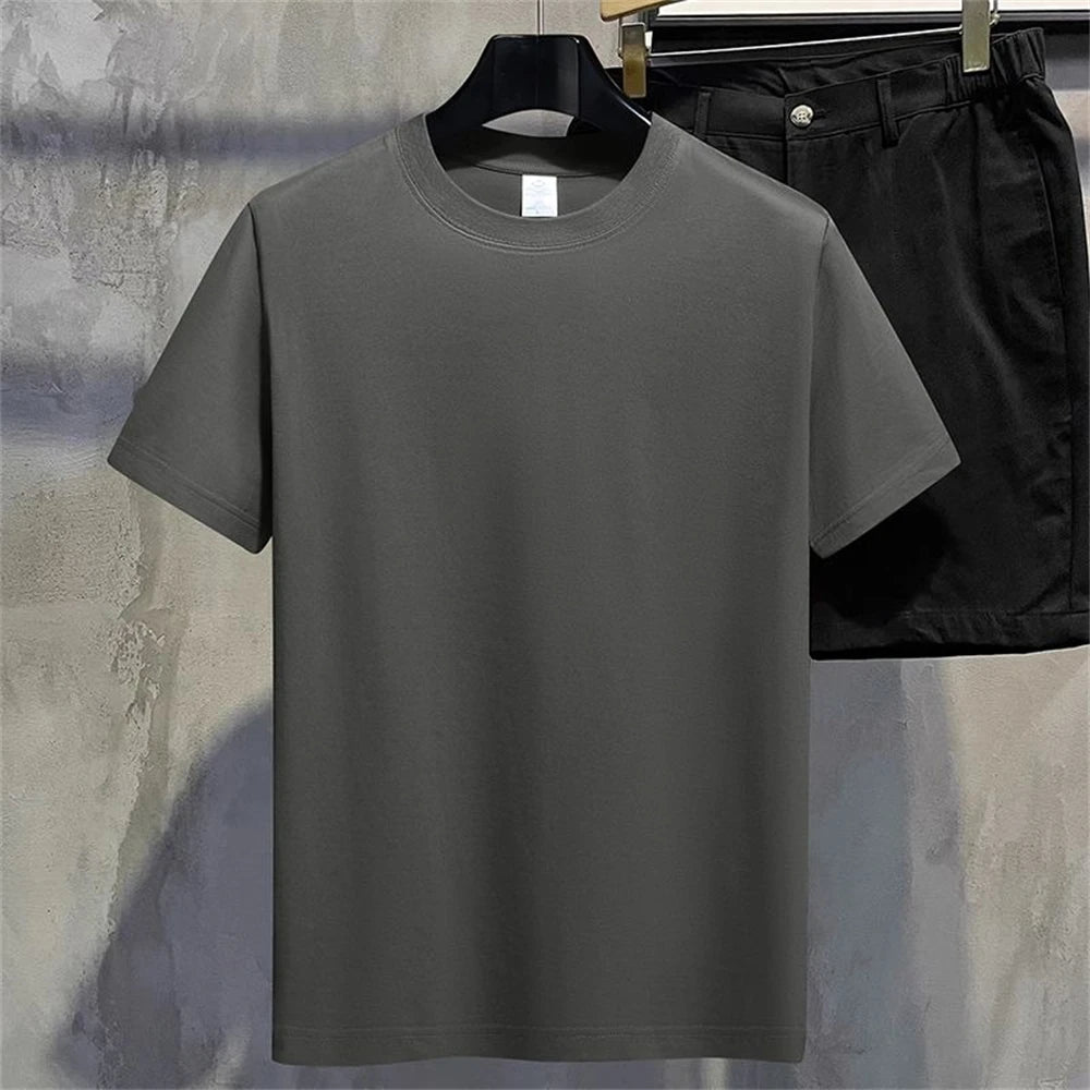 Cotton T-Shirt for Men Women Solid Color