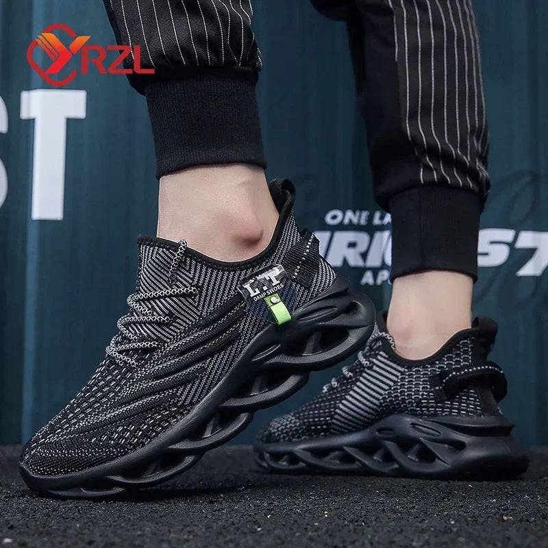 Men Sports Running Black Shoes Sneakers