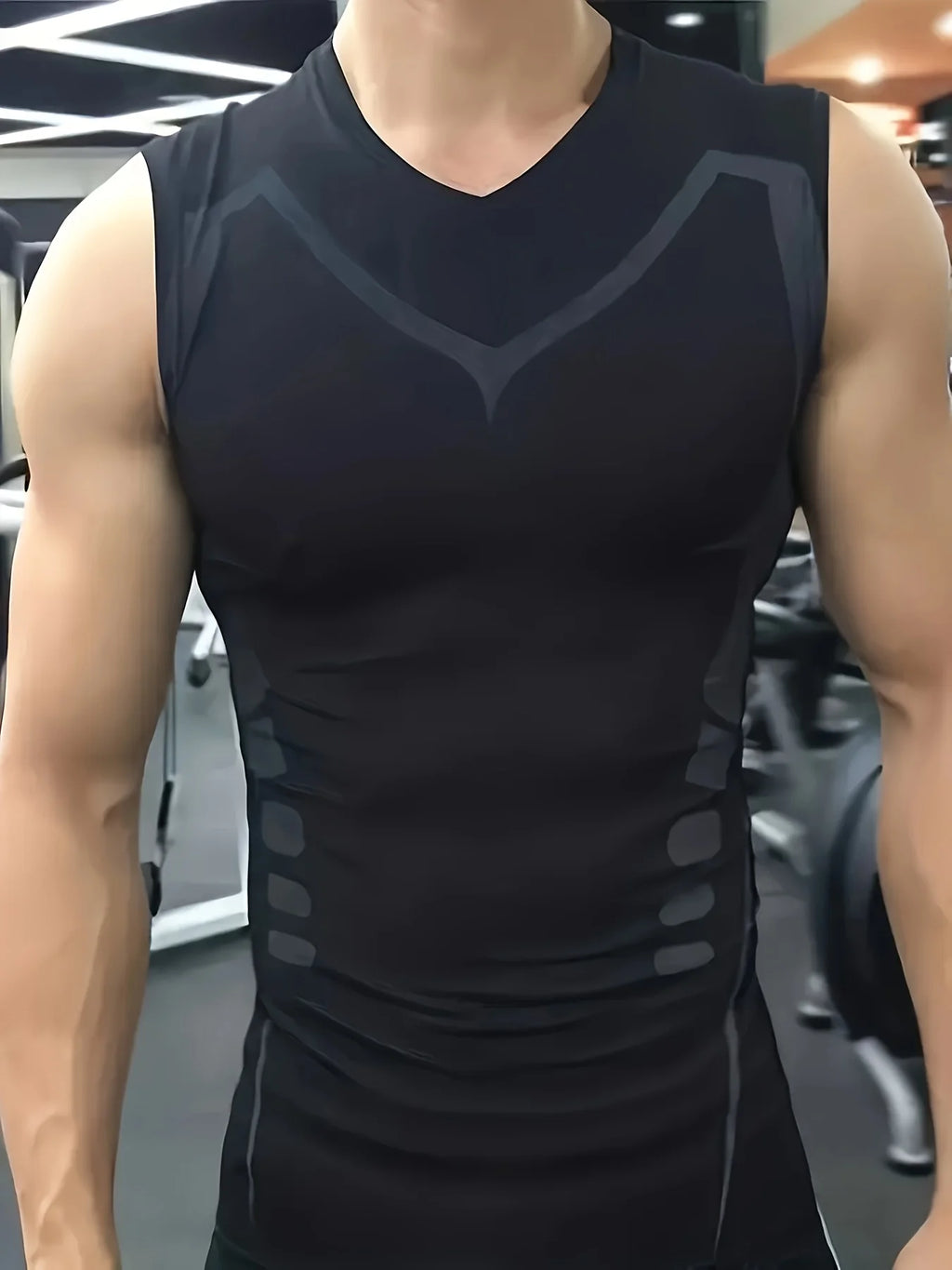 Men's Sleeveless Quick Dry Compression Tank Top For Training Fitness