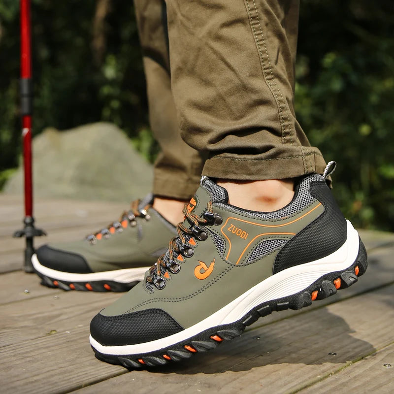 Men's Waterproof Hiking Shoes Outdoor Leather Sports Shoes