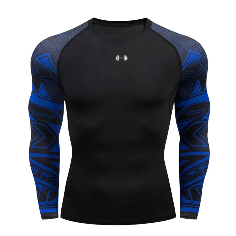 Gym Compression Dry Fit Men's Long Sleeve Fitness T-shirt