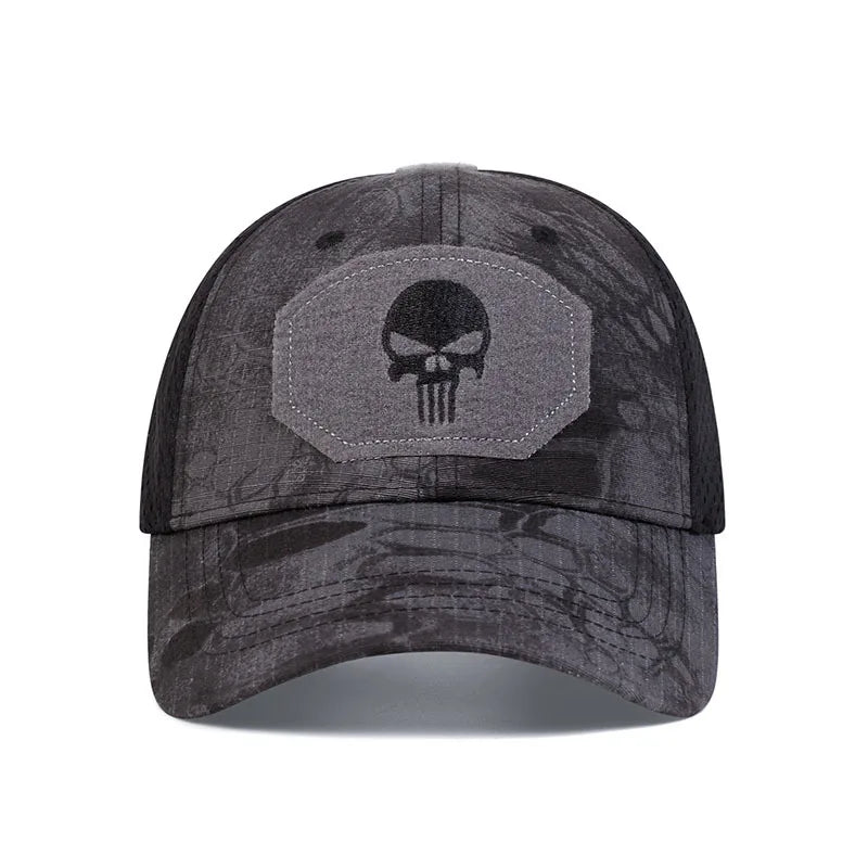 Unisex Skull Embroidery Cap