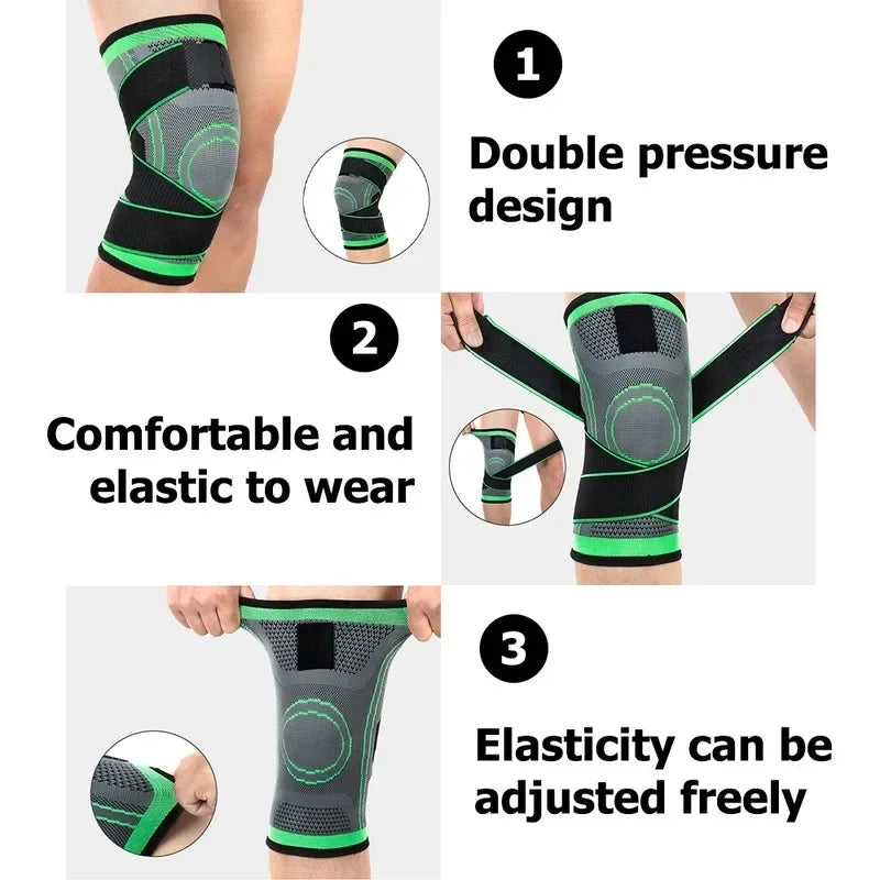 Knee Compression Brace with Adjustable Straps for Working Out
