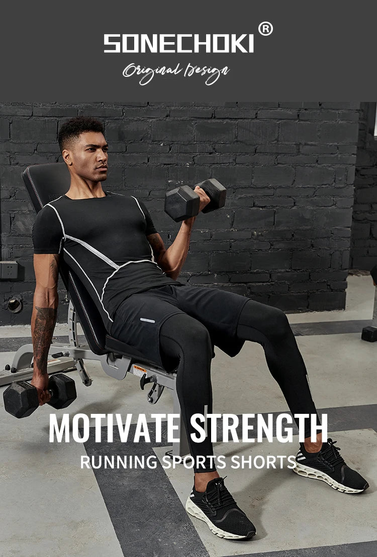 Running Shorts Men Loose Dry Fit Basketball Gym Fitness Shorts