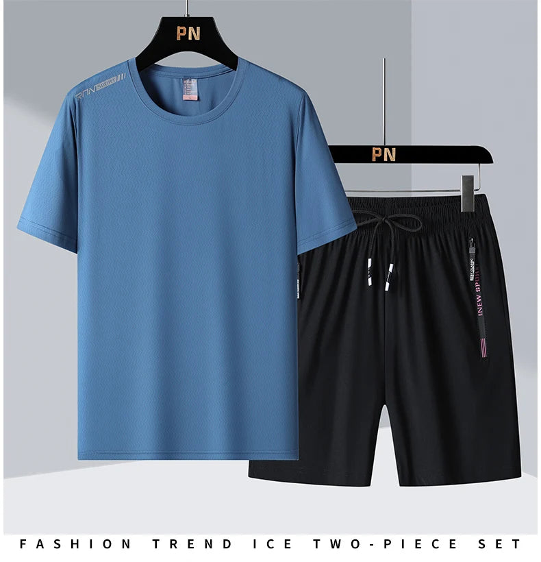 Women's Set Shorts And T-Shirt For Fitness And Exercise