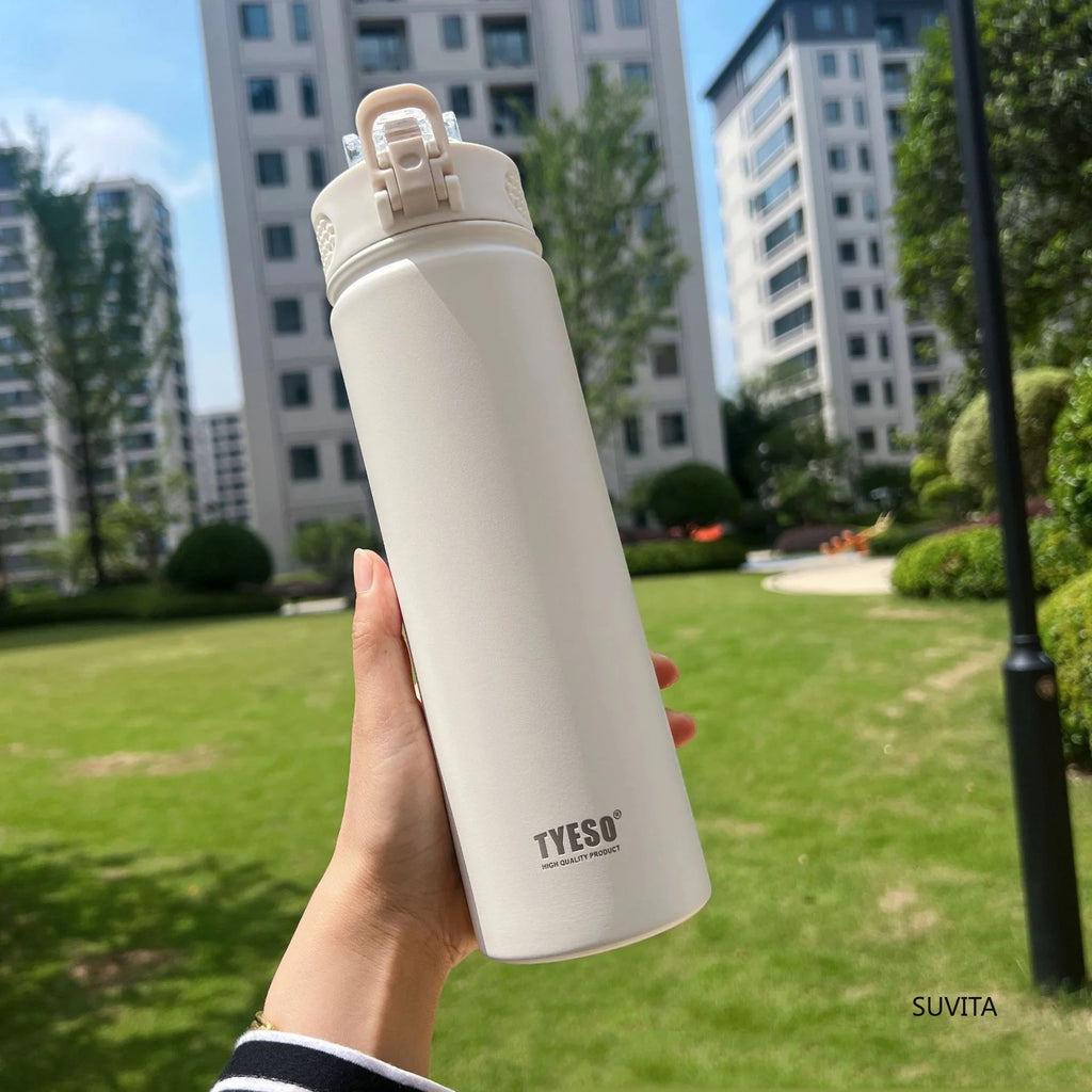 600ML/750ML Thermos Water Bottle With Straw Stainless Steel Thermal Keeps Cold and Heat