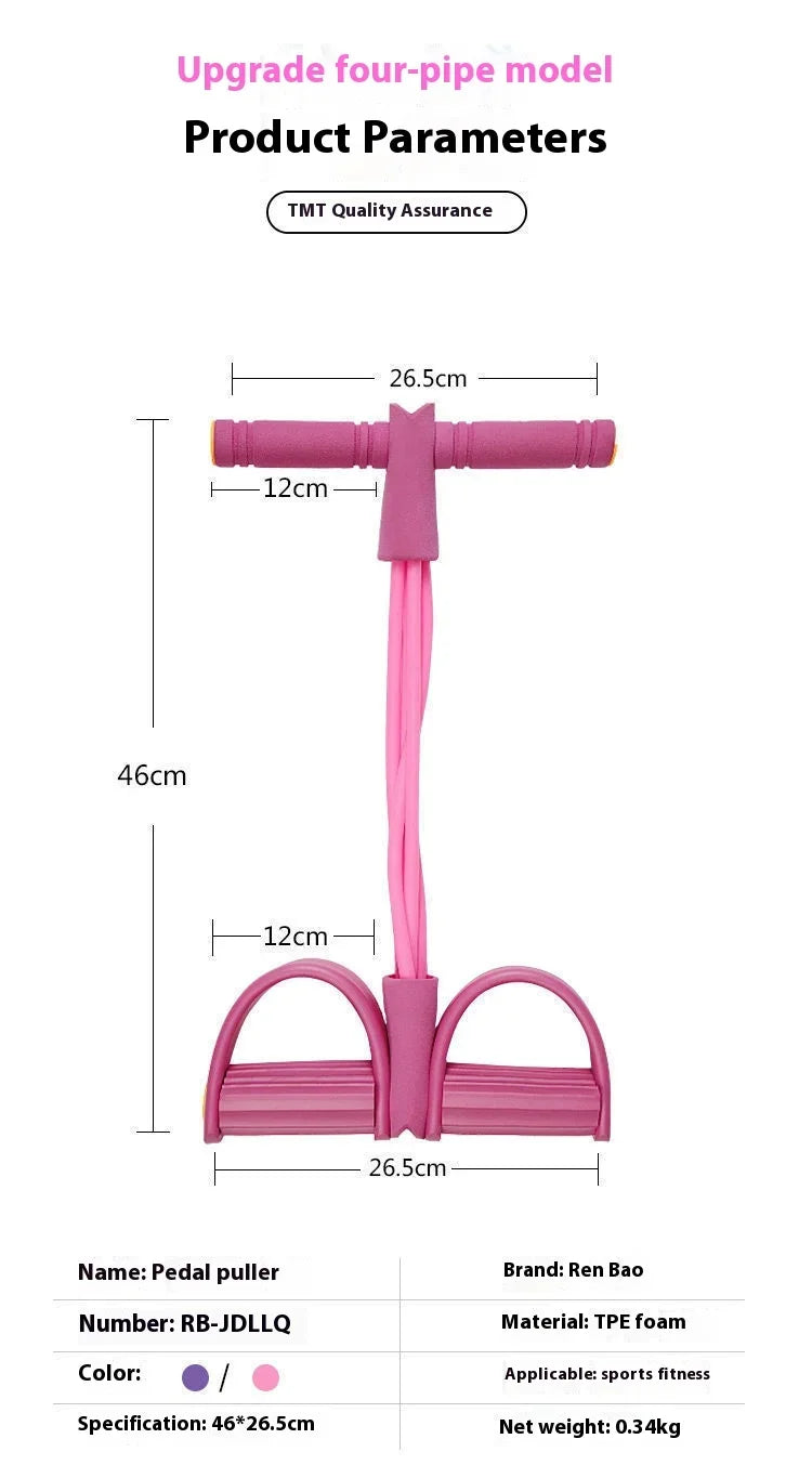 Multifunction Tension Rope Resistance Band Elastic Pedal Puller for Leg Stretching