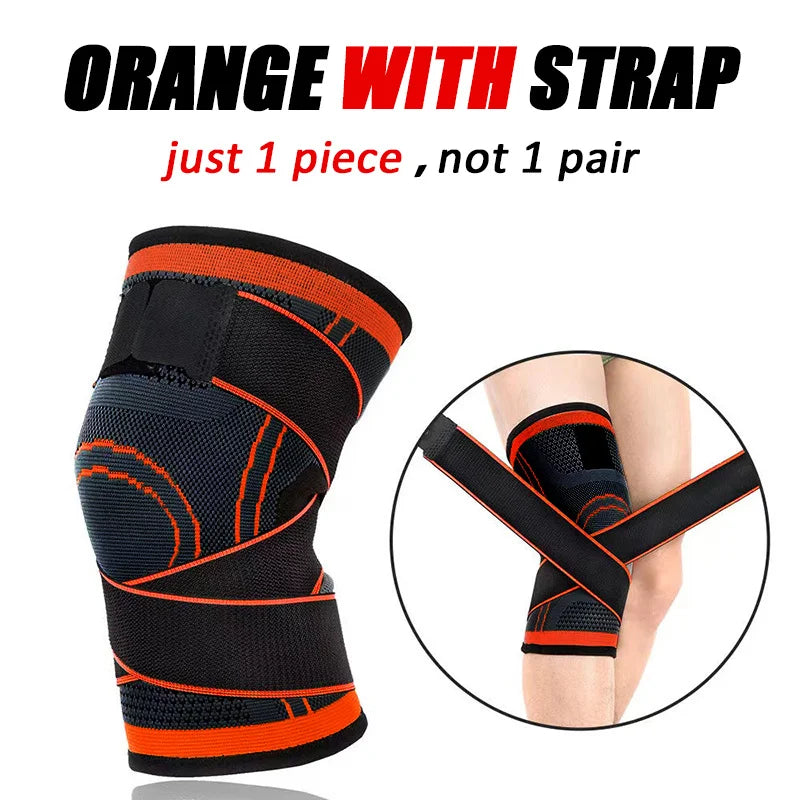 Knee Compression Brace with Adjustable Straps for Working Out