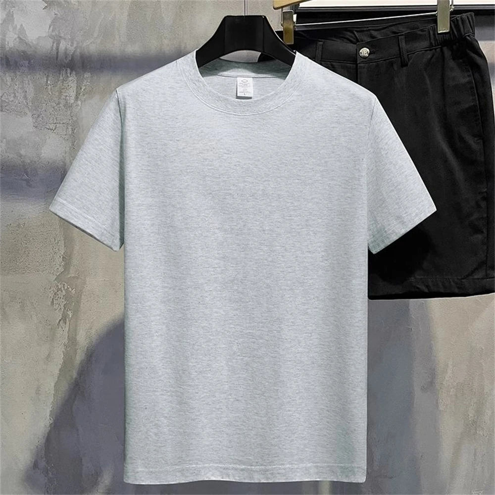 Cotton T-Shirt for Men Women Solid Color