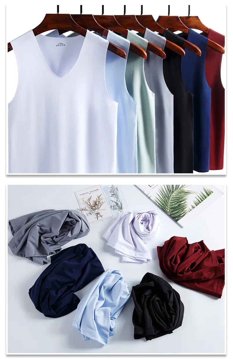 Men's Sleeveless Breathable Tank Top for Fitness and Sports