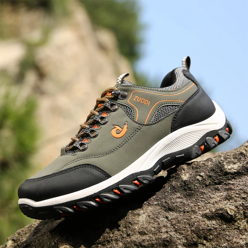 Men's Waterproof Hiking Shoes Outdoor Leather Sports Shoes