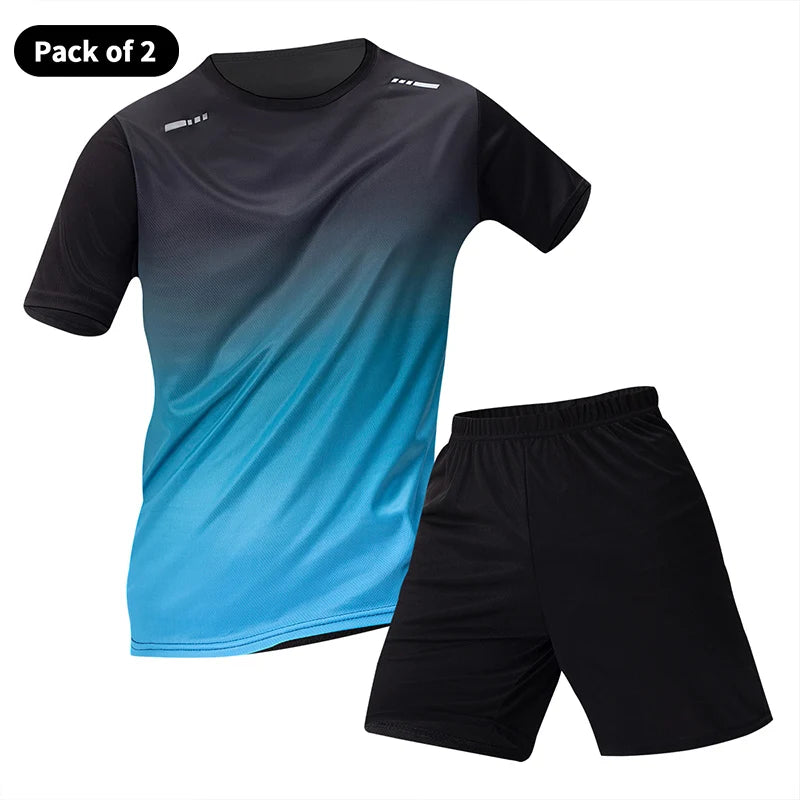 2 Piece Short Sleeved Sports Fit For Men