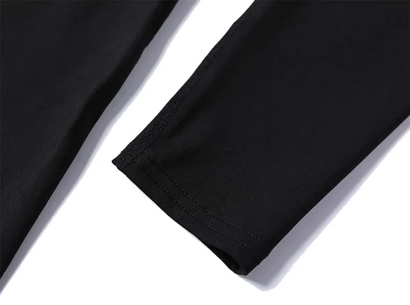 Spider Print Long Sleeve Compression Shirt for Men Fitness