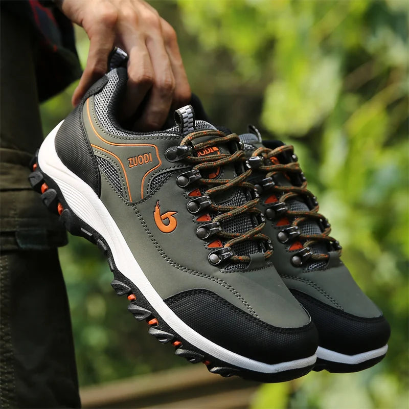 Men's Waterproof Hiking Shoes Outdoor Leather Sports Shoes