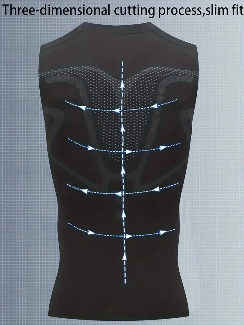 Men's Sleeveless Quick Dry Compression Tank Top For Training Fitness