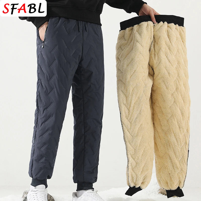 Thick Warm Winter Sweatpants for Men Thermal Trousers