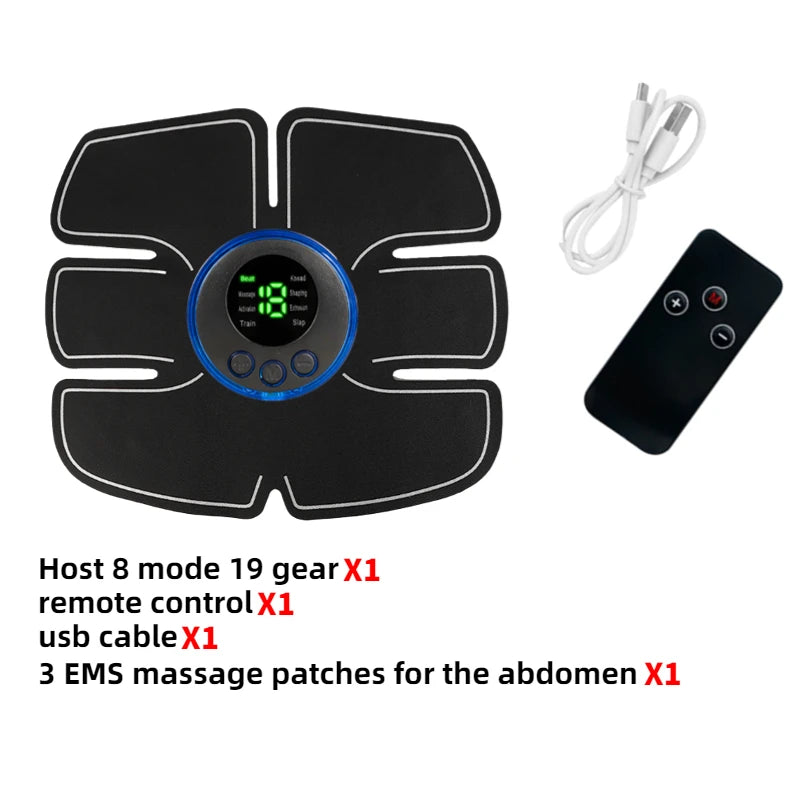 Electric Muscle Stimulator EMS Wireless Buttocks Hip Trainer Abdominal ABS Stimulator