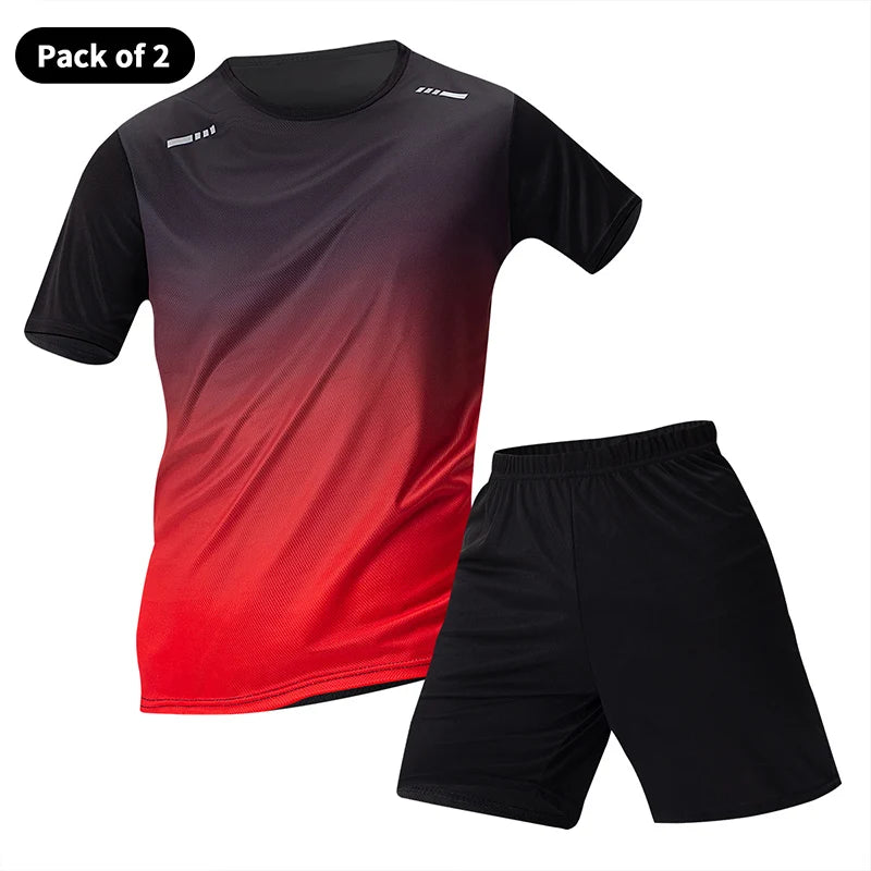 2 Piece Short Sleeved Sports Fit For Men