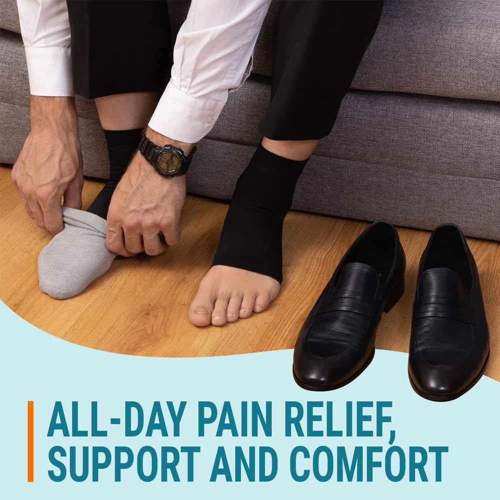 2 Pair Compression Ankle Brace For Heels Arch Support