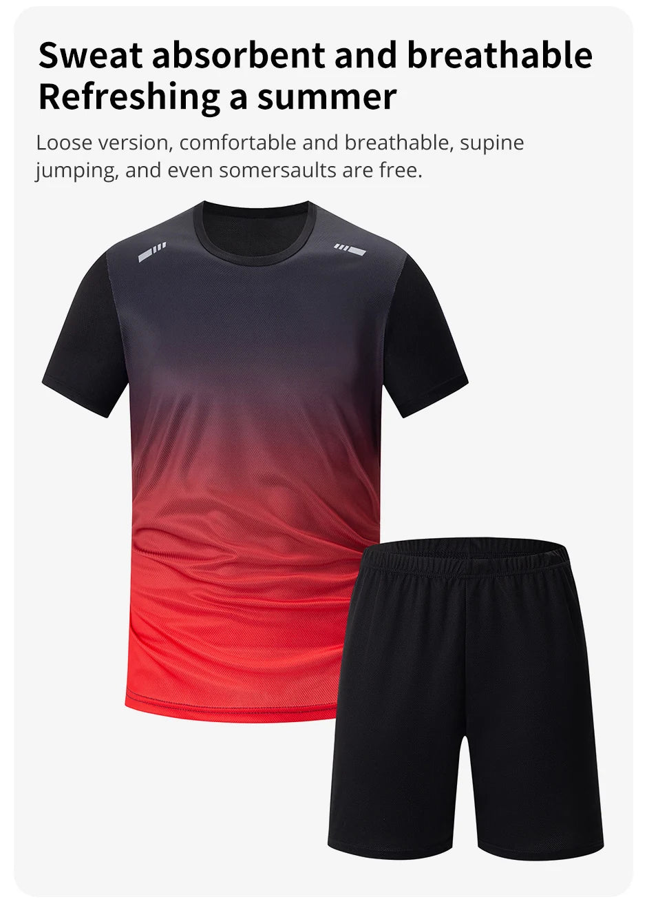 2 Piece Short Sleeved Sports Fit For Men