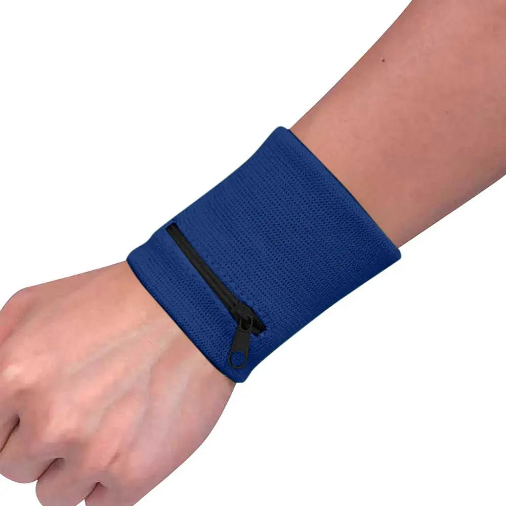 1 Piece Sports Wristband With Zipper Wrist Protection Absorbent Sleeve Towel