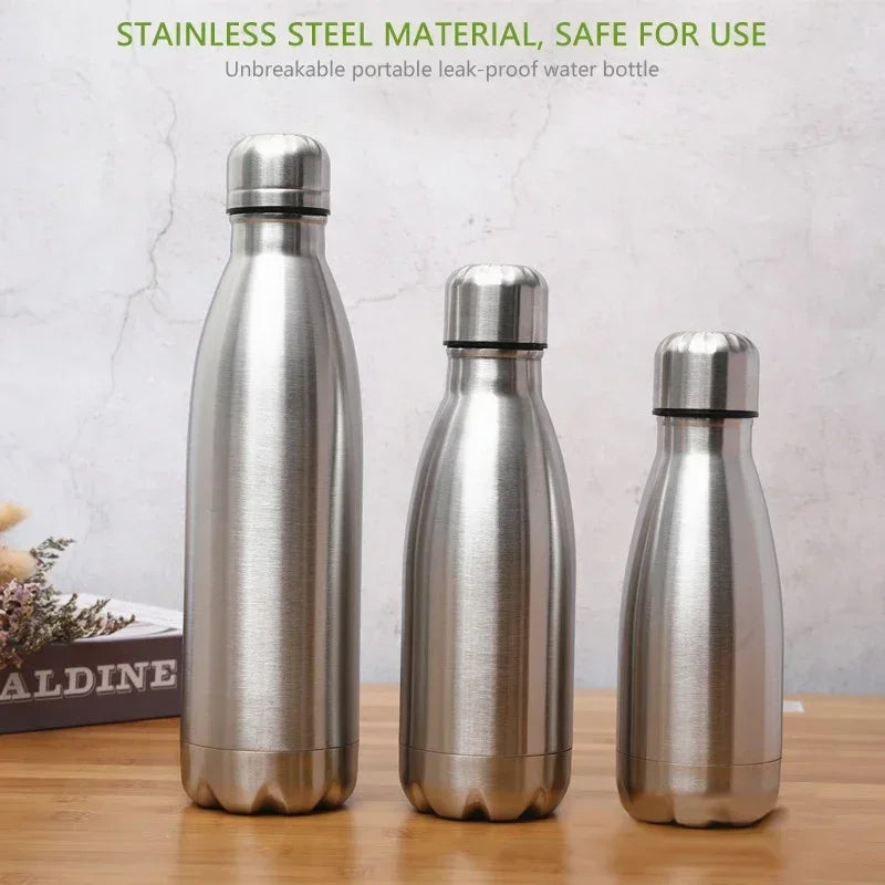 0.75/1 Liter Stainless Steel Water Bottle For Outdoor Camping Hiking Sports