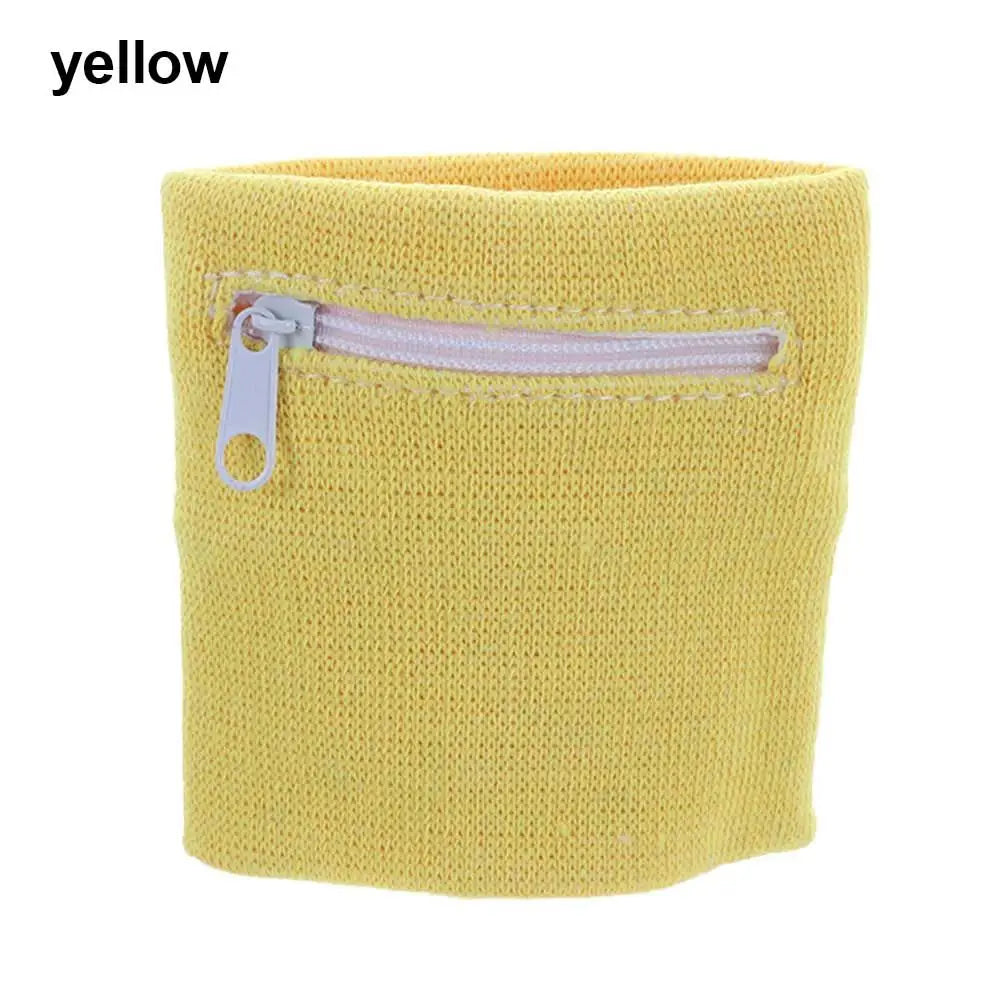 1 Piece Sports Wristband With Zipper Wrist Protection Absorbent Sleeve Towel
