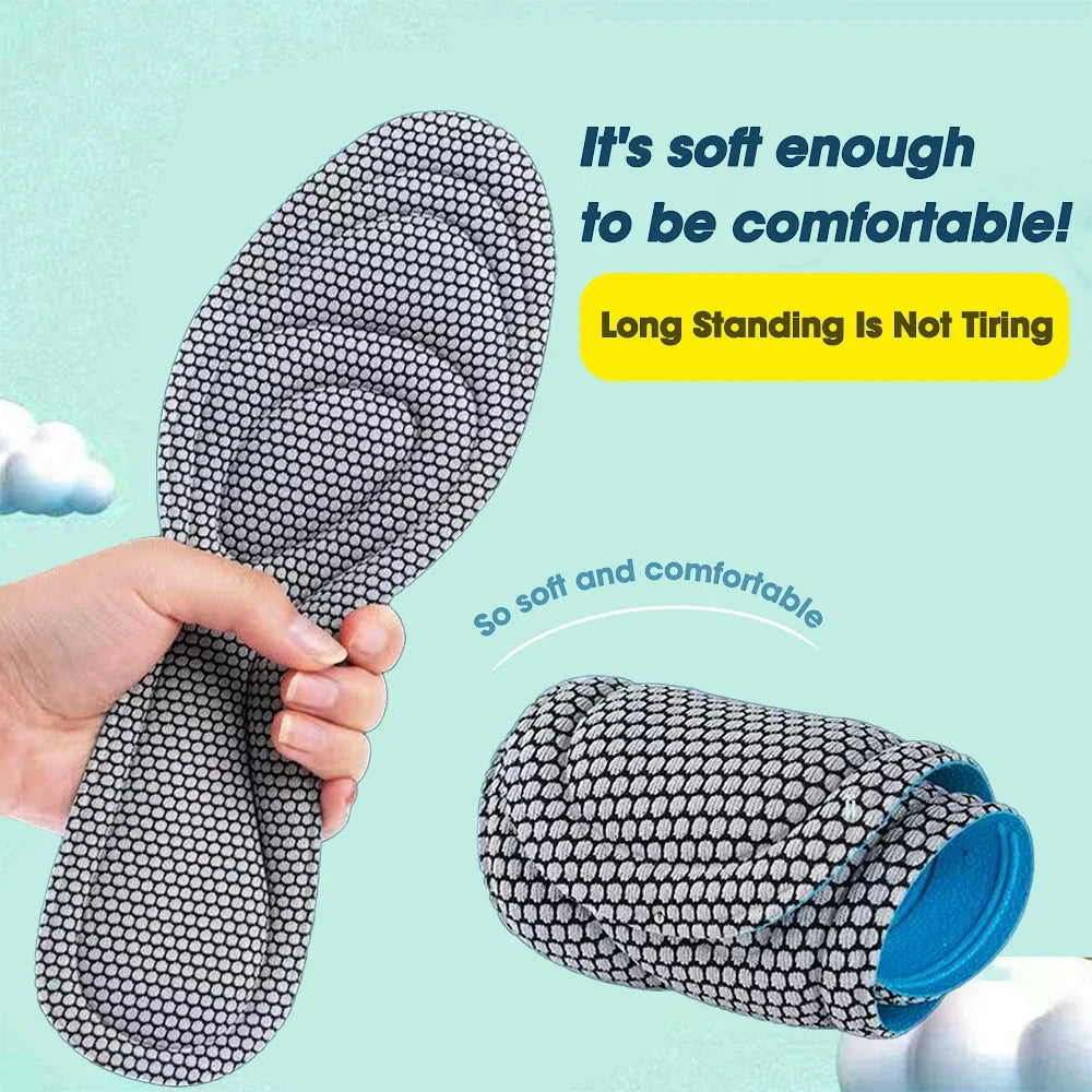 4pcs Memory Foam Orthopedic Insoles for Shoes Men and Women