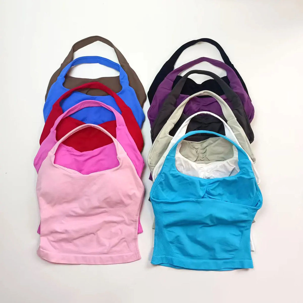 Gym Top Woman Longline Padded Fitness Clothing