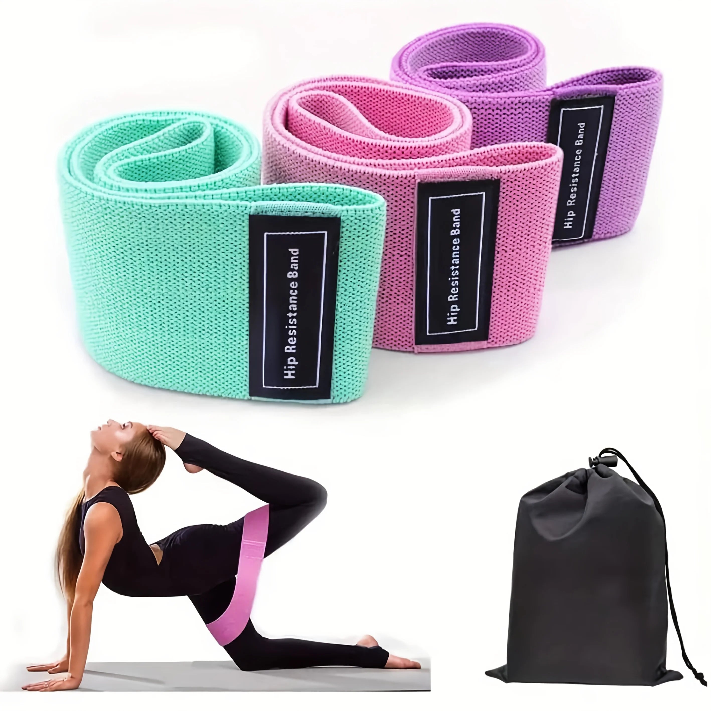 Fabric Resistance Bands Elastic Glute Thigh Workout Squat Strips