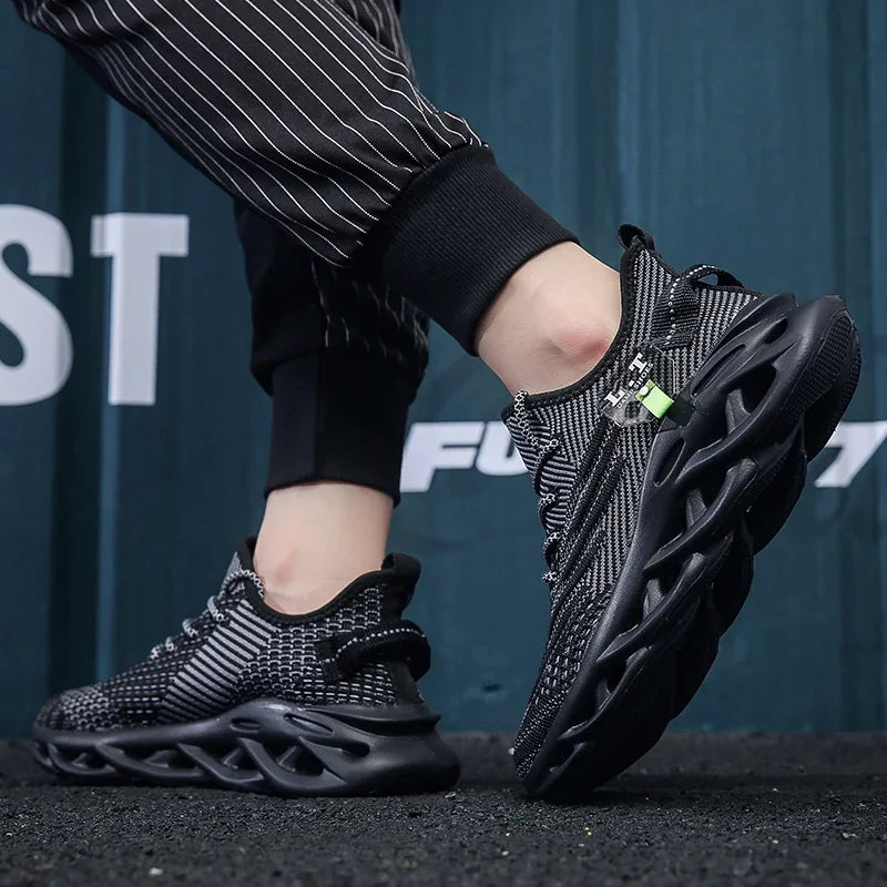 Men Sports Running Black Shoes Sneakers