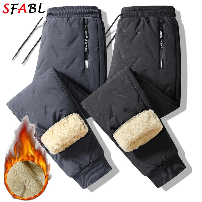 Thick Warm Winter Sweatpants for Men Thermal Trousers