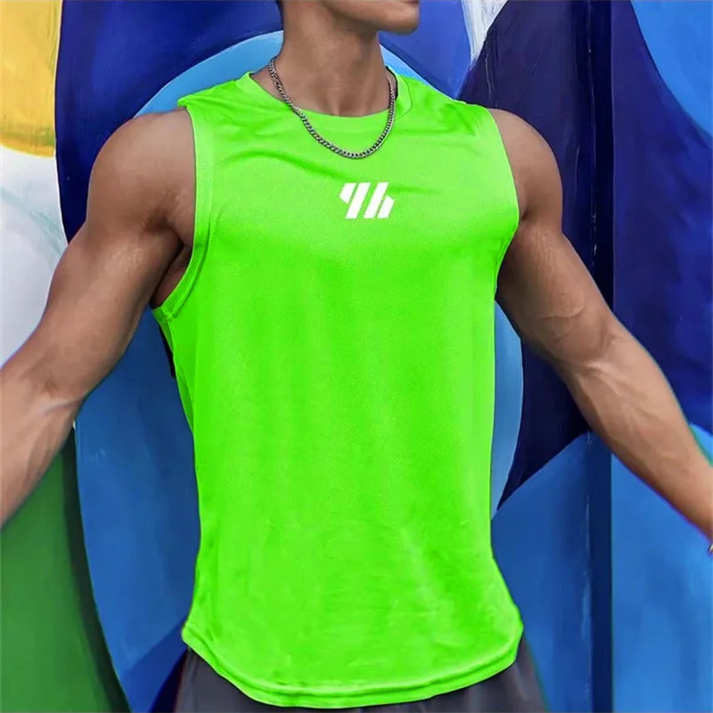 Gym Shirt Sleeveless Tank Top for Men Fitness and Sports