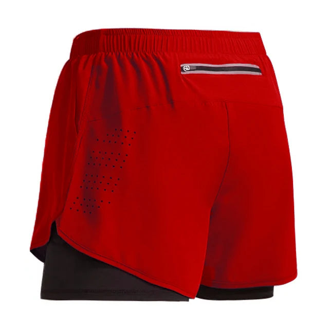Men Running Shorts Gym Sports Shorts 2 In 1 For Fitness Training