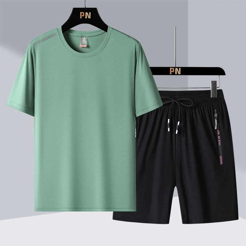 Women's Set Shorts And T-Shirt For Fitness And Exercise