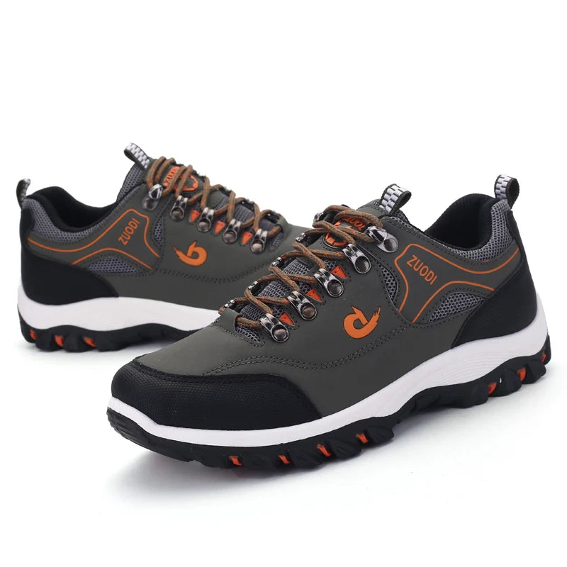 Men's Waterproof Hiking Shoes Outdoor Leather Sports Shoes