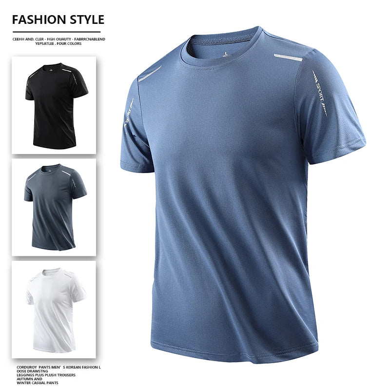 Men's Running Quick Drying T-Shirts Breathable For Sports and Fitness