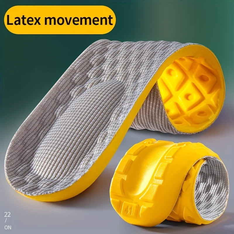 1 Pair/2Pairs Soft Latex Foam Breathable Insoles For Women Men