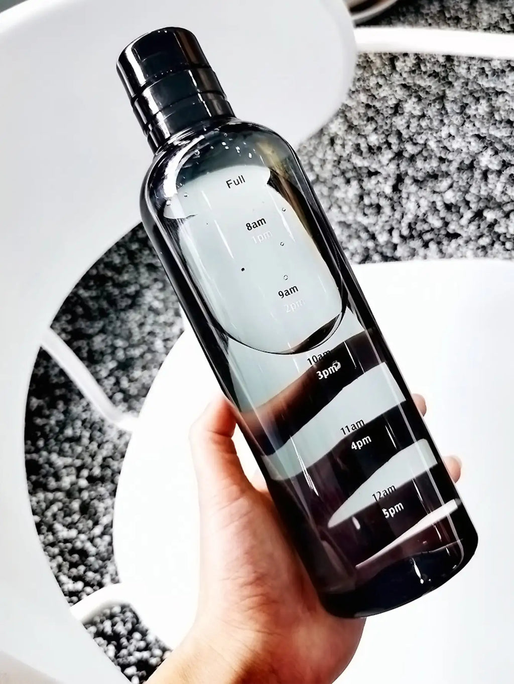 500ml/16.9oz Transparent Plastic Sports Water Bottle