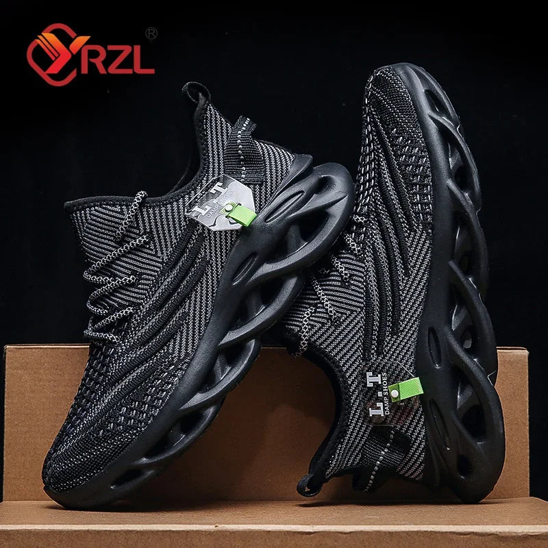 Men Sports Running Black Shoes Sneakers