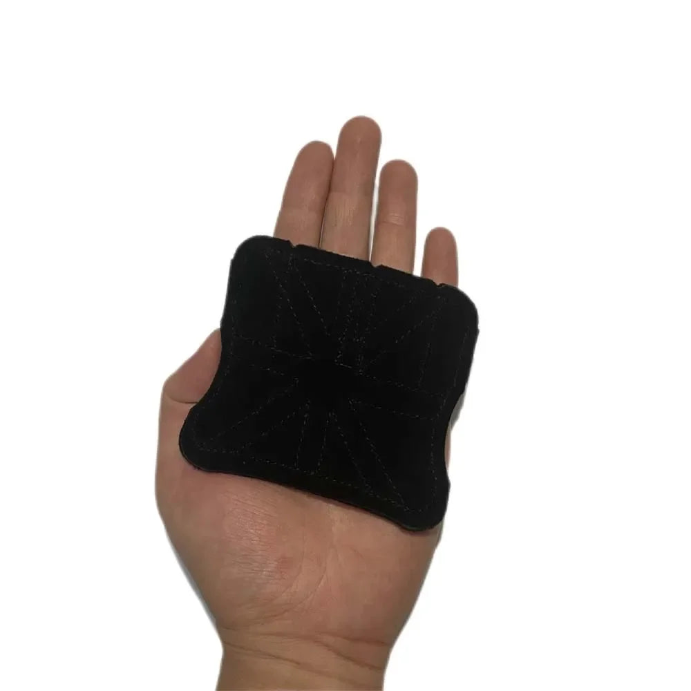 Leather Weight Lifting Training Gloves Palm Protection For Weights