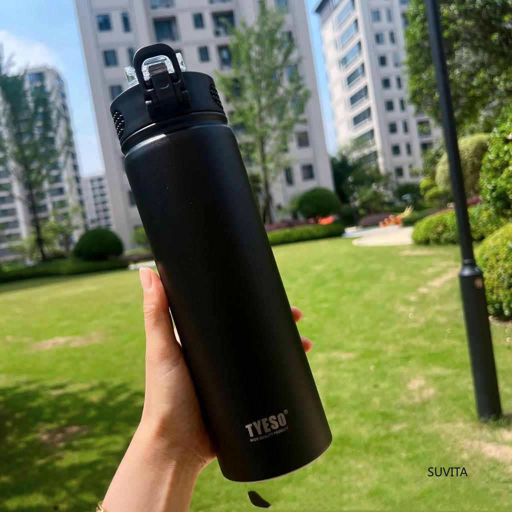 600ML/750ML Thermos Water Bottle With Straw Stainless Steel Thermal Keeps Cold and Heat