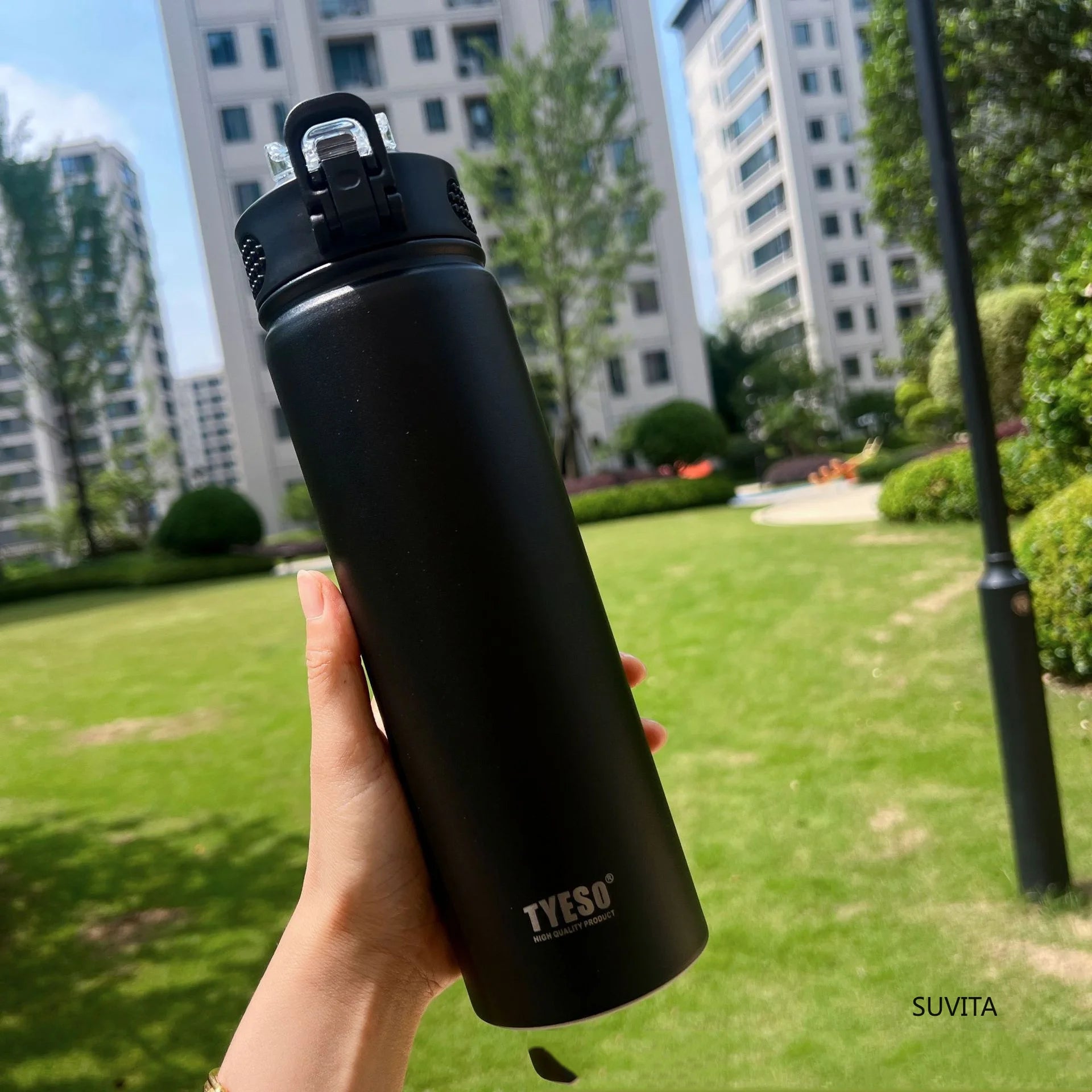 600ML/750ML Thermos Water Bottle With Straw Stainless Steel Thermal Keeps Cold and Heat