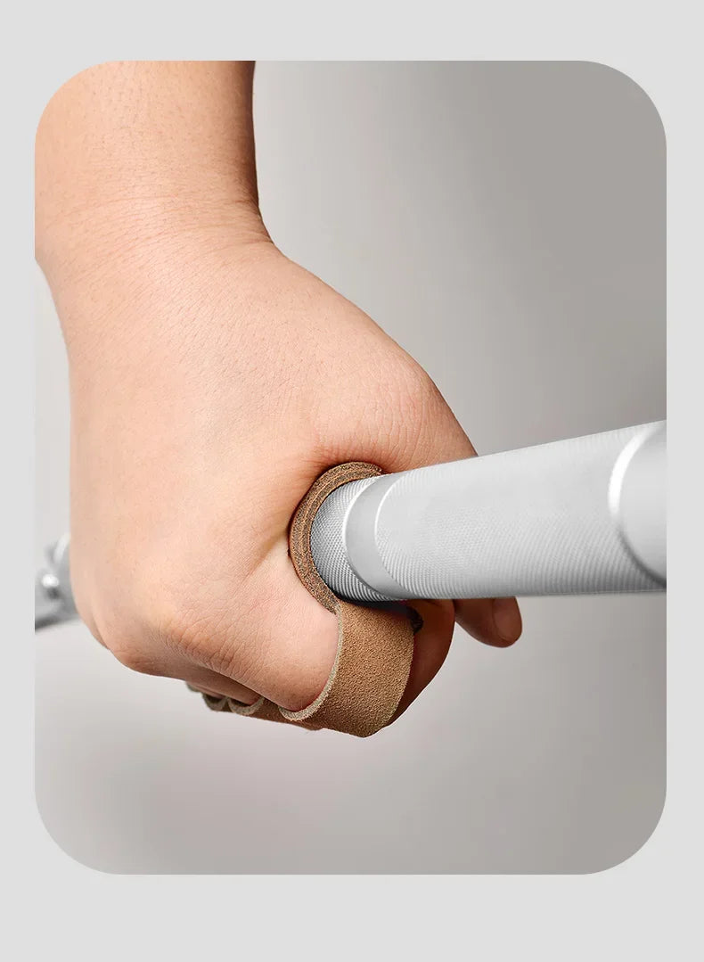 Leather Weight Lifting Training Gloves Palm Protection For Weights