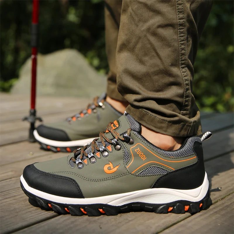 Men's Waterproof Hiking Shoes Outdoor Leather Sports Shoes