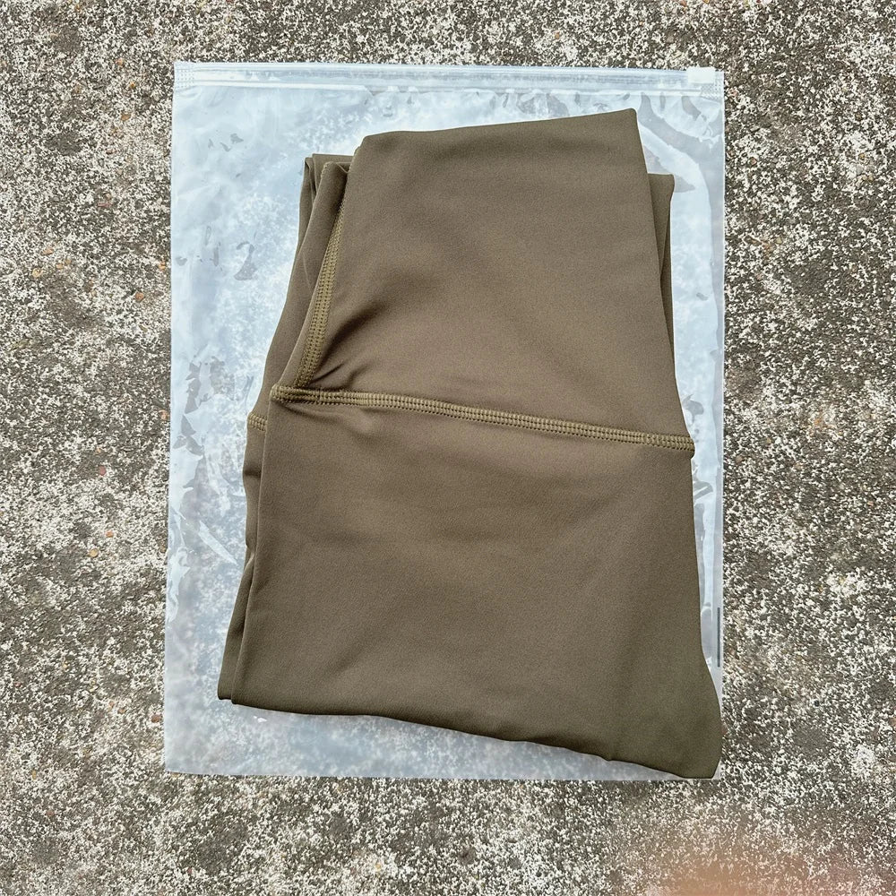 Solid Color High Waist Yoga Leggings For Women