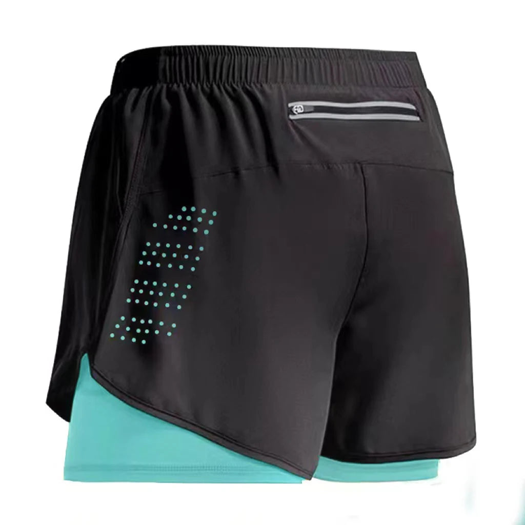 Men Running Shorts Gym Sports Shorts 2 In 1 For Fitness Training