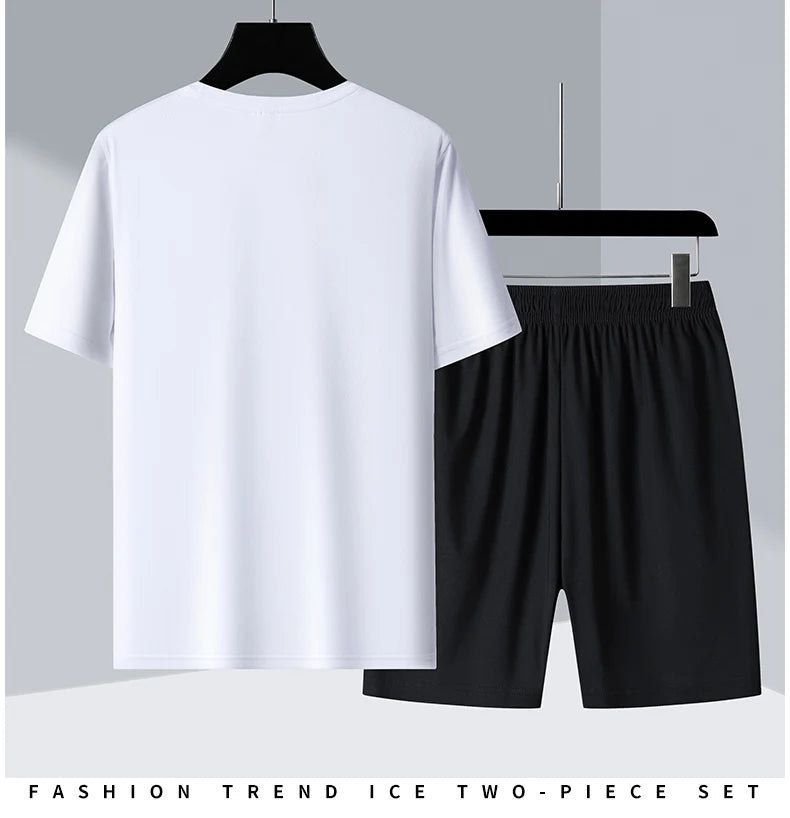 Women's Set Shorts And T-Shirt For Fitness And Exercise