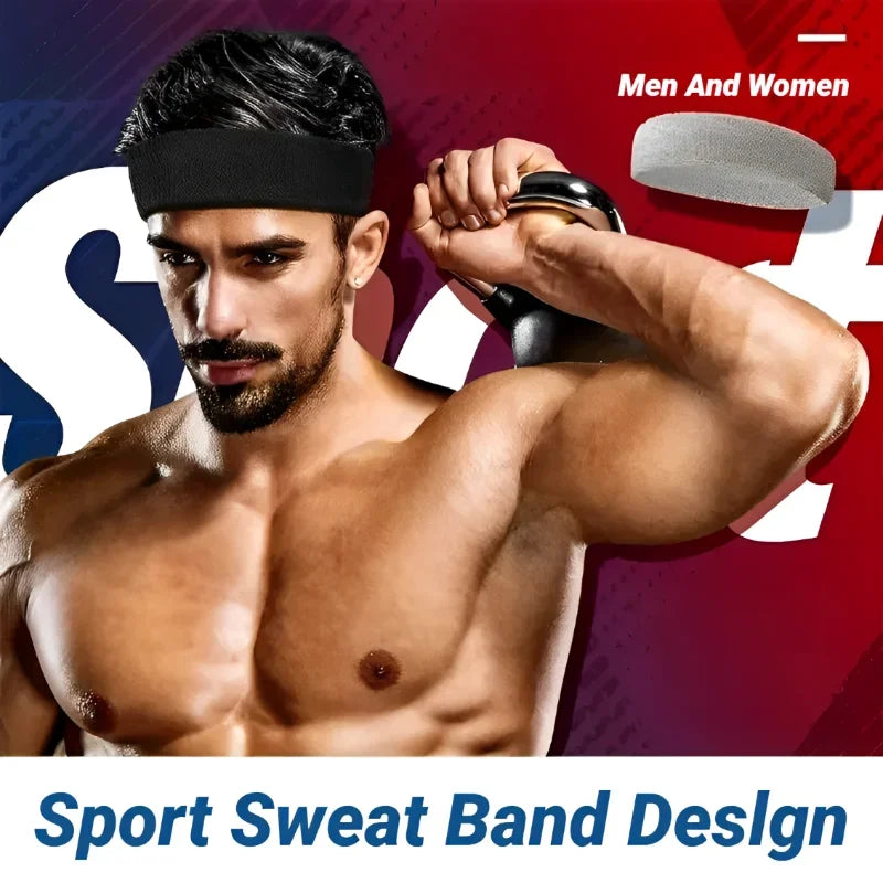 3 Pack Sweatproof Sports Headband for Men and Women